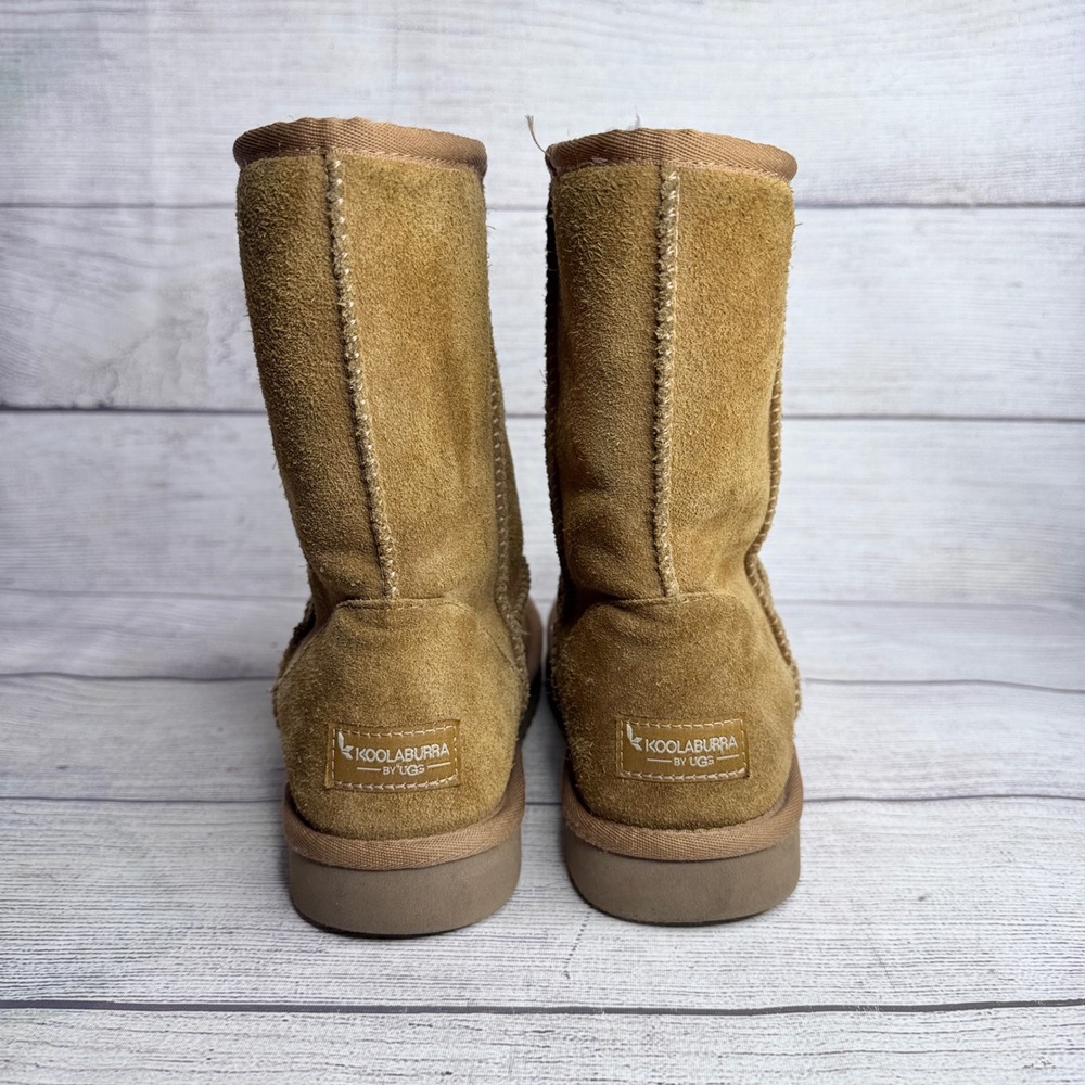 Koolaburra by UGG Victoria Short Chestnut Suede Boots Womens 8 Tan 1017090 - Picture 2 of 6
